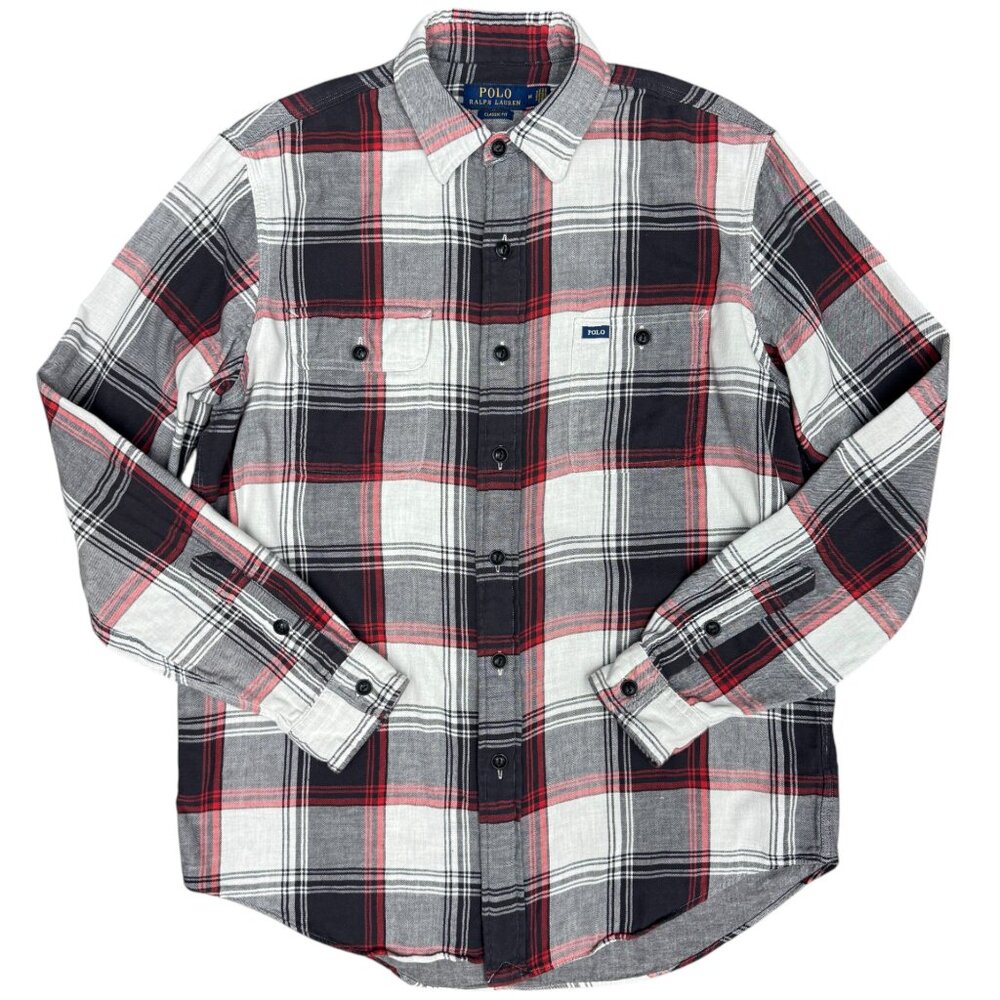 EUC Men's POLO RALPH LAUREN Classic Fit Lined Plaid Flannel Shirt | Size‎ M